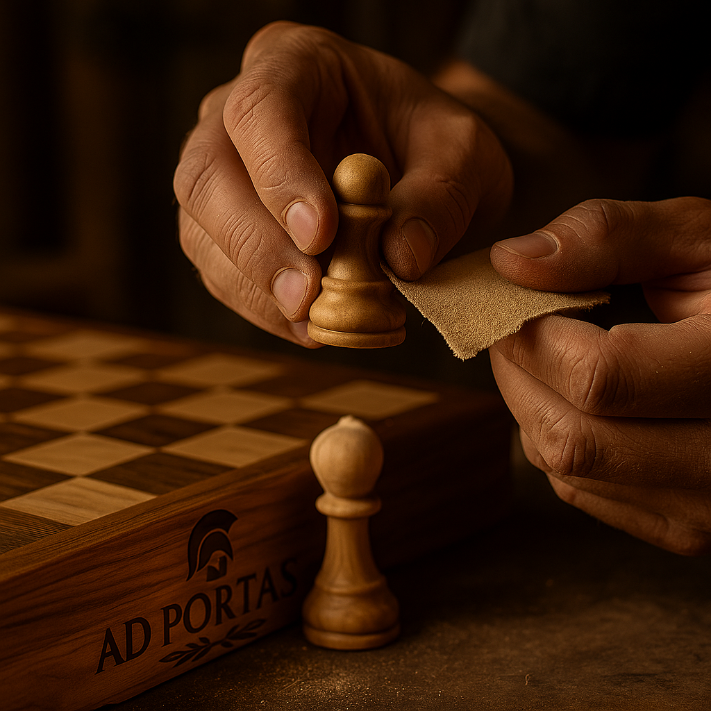 Olive Wood Chess Board – Ad Portas Collection