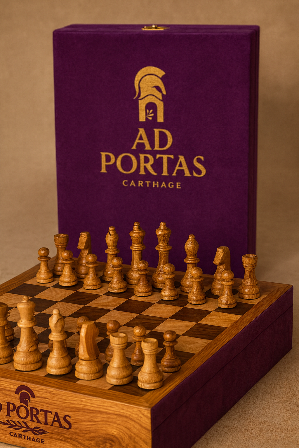 Olive Wood Chess Board – Ad Portas Collection